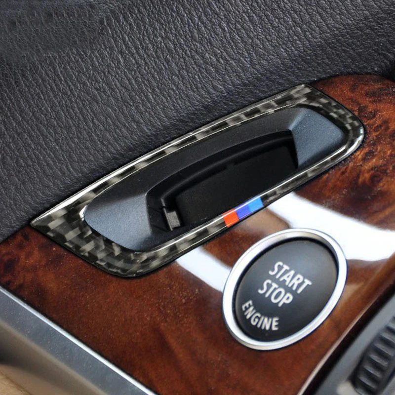 Стайлинг автомобиля из углеродного волокна кольцо для ключей зажигания с