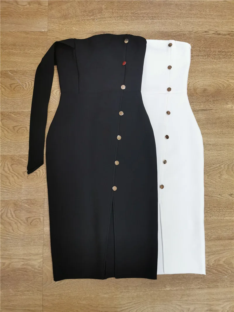 Новые сексуальные без бретелек Bodycon черные белые летние женские Бандажное