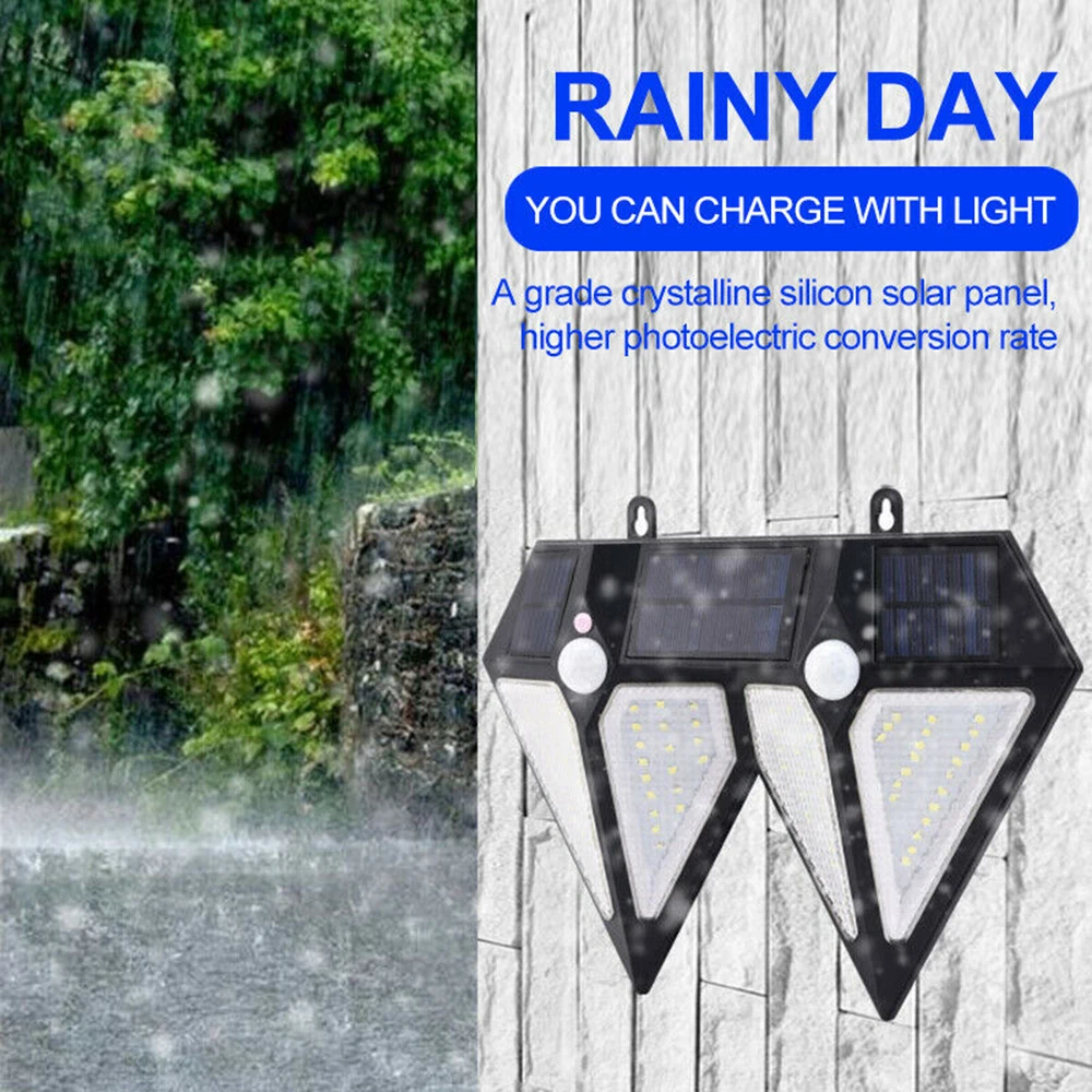 

LED Diamond Shape Solar Garden Light Outdoor Solar Wall Lamp Motion Sensor Waterproof Night Security For Garage Yard