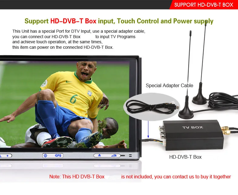 DVB T/ISDB T цифровой ТВ Box тюнер ресивер для автомобиля Мультимедиа Стерео Радио