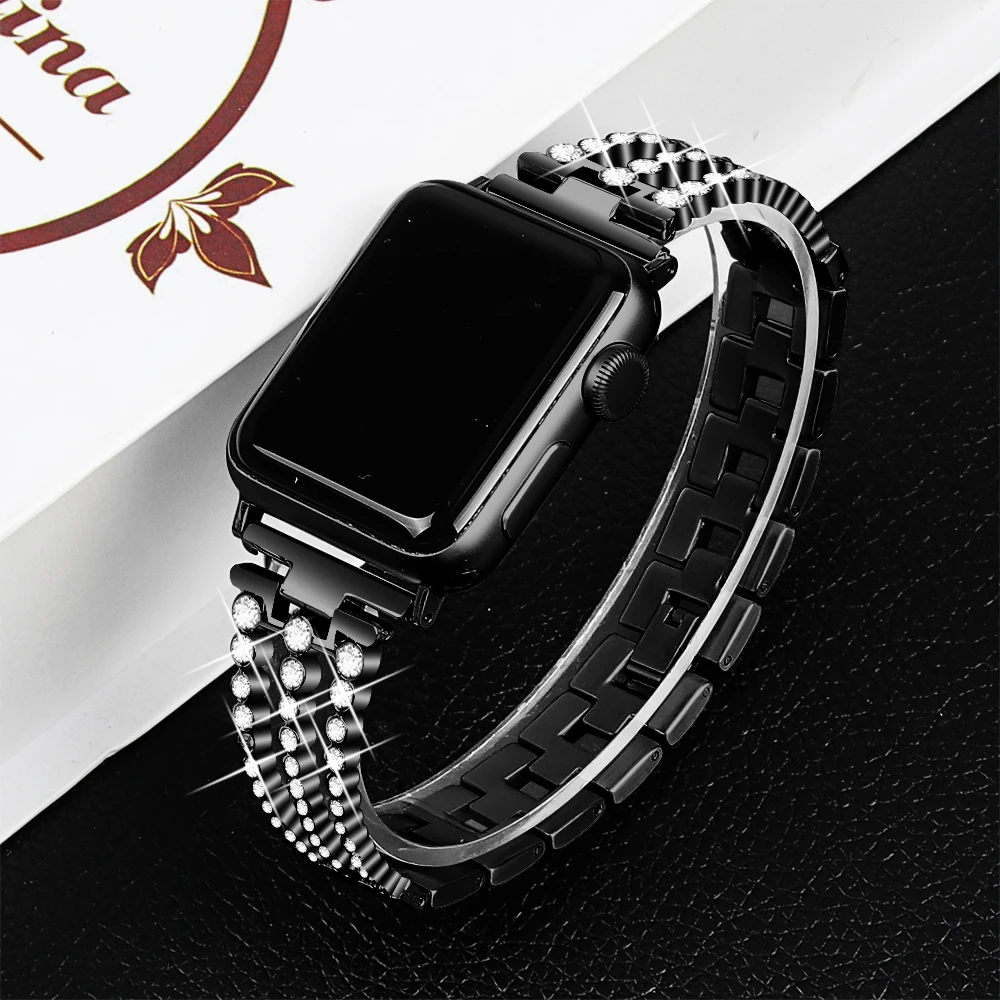 Ремешок для Apple Watch 38 мм 40 iWatch серии 5 4 3 2 1 металлический браслет С девушками
