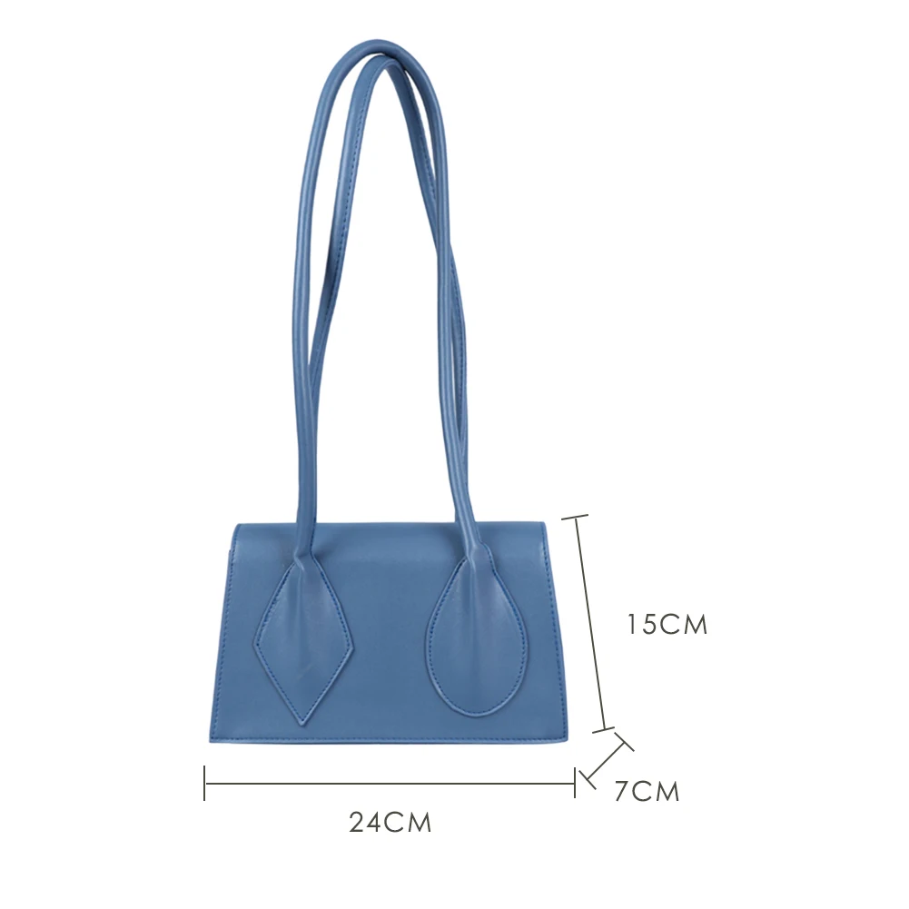 

Fashion Solid Color Handbag PU Leather Women Female Totes Travel Shoulder Bags Female Classic Elegant Shoulder Handbags