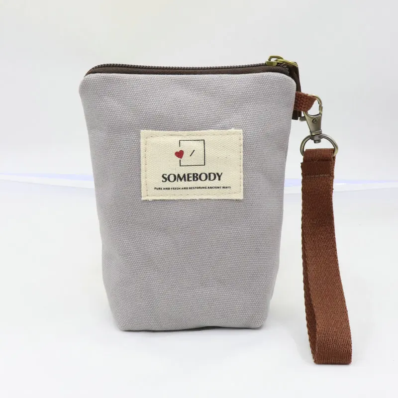 Handbag - Silver Ash Холщовая Сумка для мобильного телефона, Новая женская мини-сумка в Корейском стиле для студентов - Цвет: Handbag - Silver Ash