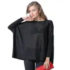 XIKOI Новый женский осенний однотонный сексуальный свитер большого размера, женский прозрачный пуловер, Модный женский свитер с рукавами летучая мышь белого цвета