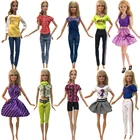 NK 1X Смешанная Новинка Кукольное платье Повседневная юбка наряд ручной работы праздвечерние чная Одежда для Барби аксессуары кукла модные игрушки подарок для девочек JJ