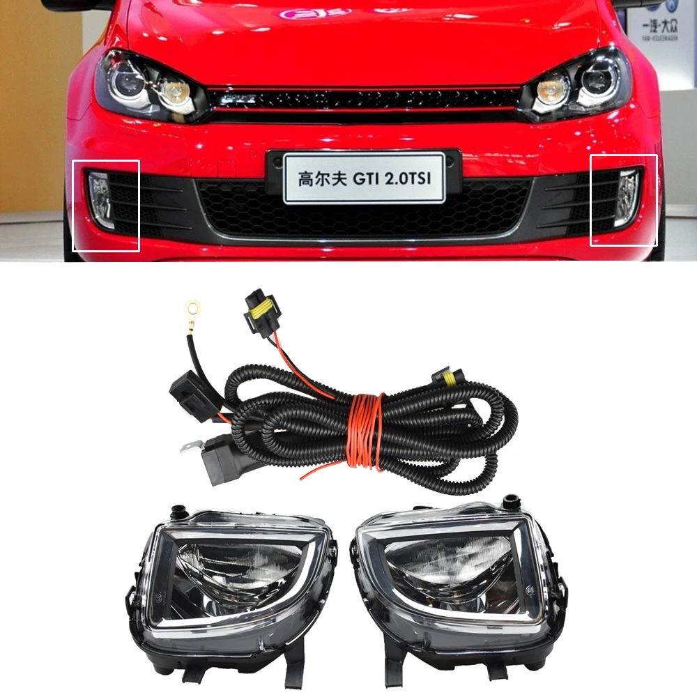 

Галогенная Автомобильная фара для VW Golf 6 A6 MK6 G TI 2010-2012, автомобильный Стайлинг, передняя галогенная фара, противотуманная фара
