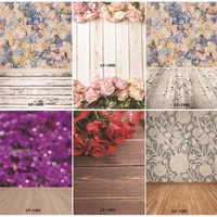 vinyl custom photography backdrops prop flower and wooden planks theme photography background 0093