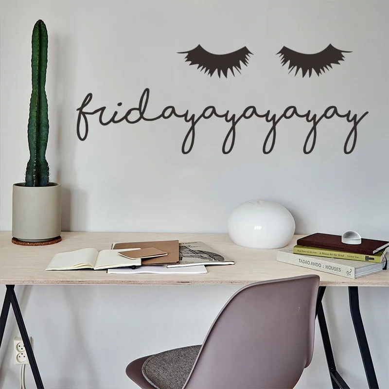 

Woman with Closed Eyes Eyelashes Lashes Eyebrows Vinyl Wall Decal Salon Modern Decoration Wallpaper for Walls In Rolls