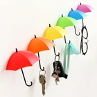 Клей-наклейка в форме зонта, вешалка, симпатичный держатель для ключей, Свадебный держатель для ванной, кухни, Рождественское украшение для дома