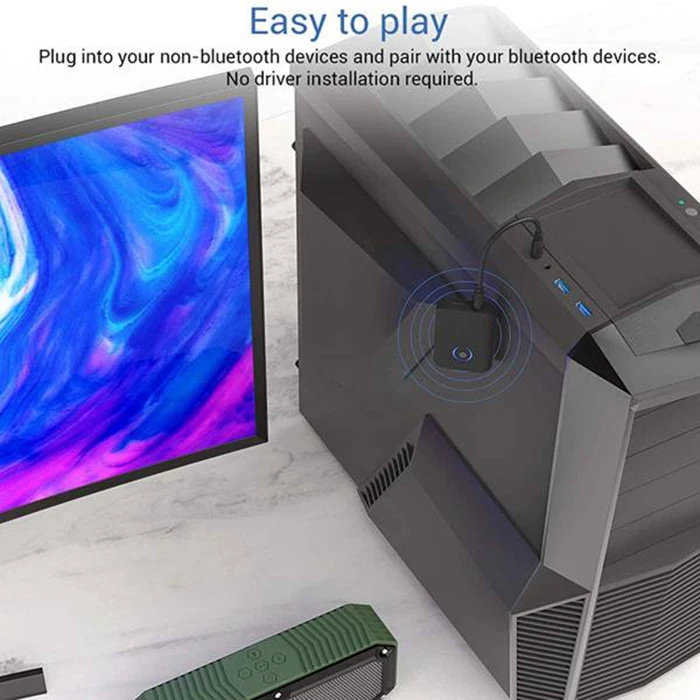 Bluetooth 5 0 передатчик приемник беспроводной адаптер с 3 мм AUX стерео выход 2 в 1 для