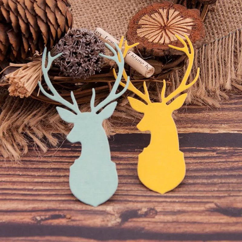 Высекальные штампы голова оленя металлическая рукоделие бумажная штампованная