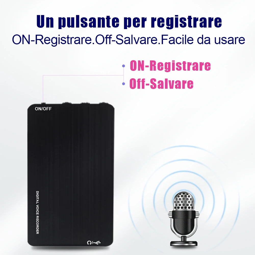 Прямоугольный Цифровой диктофон QZT мини-диктофон с голосовой активацией