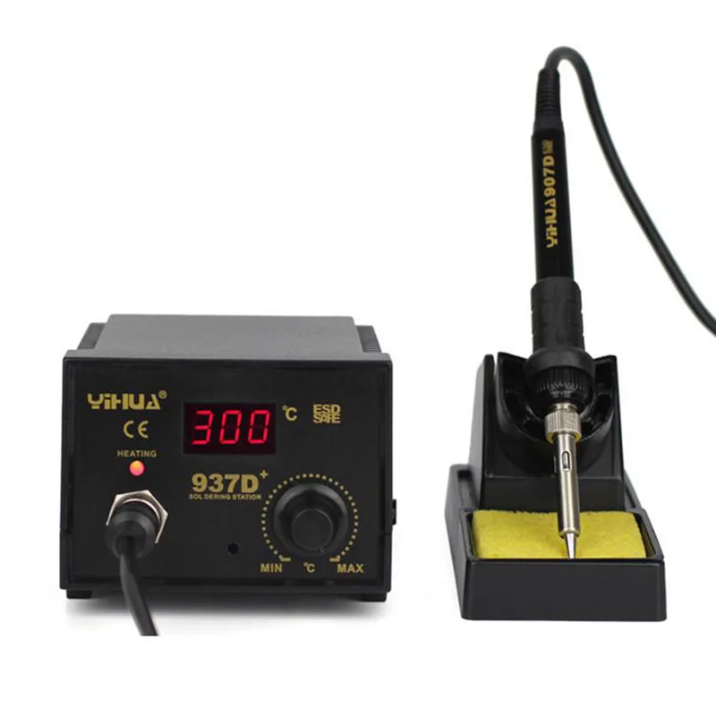 

Паяльная станция с цифровым дисплеем, паяльник с регулируемой температурой и термофеном для сварки и ремонта, 60 Вт