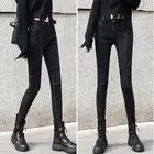 Женские джинсовые брюки с высокой талией на осень и зиму