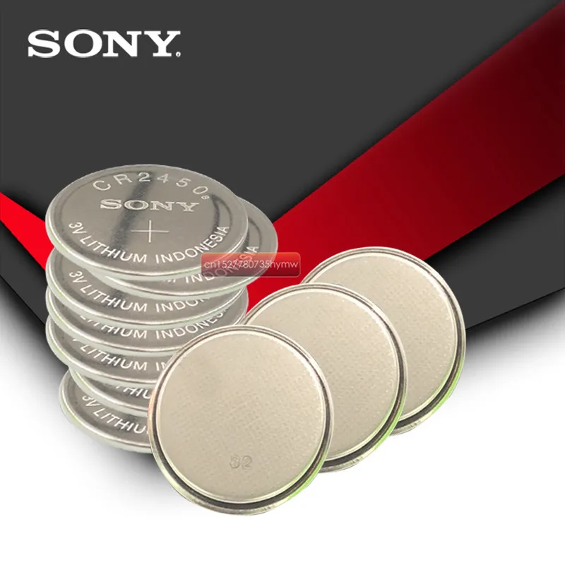 100 шт. Sony 100% оригинал CR2450 CR 2450 3 В литиевая монета часы брелоки батареи для swatch LEXUS Car
