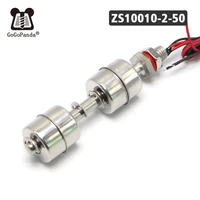 free shipping zs10010 2 50 m10100mm tank liquid water level sensor stainless steel float switch normal close double 2 balls nc
