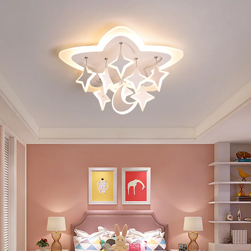 

Energy Saver-LED Chandelier Modern Stars Ceiling chandeliers Lighting For Living Room Bedroom kitchen Children With Remote