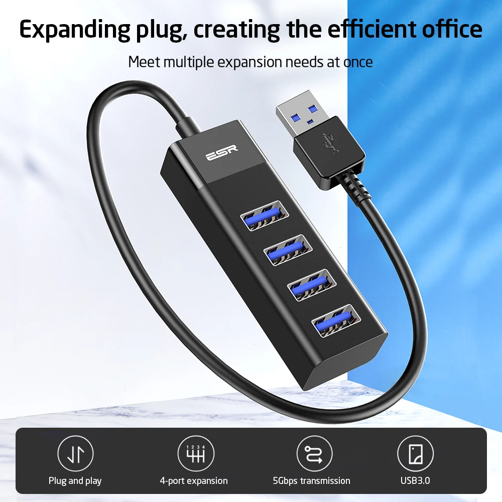 Usb-хаб-адаптер ESR док-станция USB 3 0 разветвитель с 4 портами Type-C | Компьютеры и офис