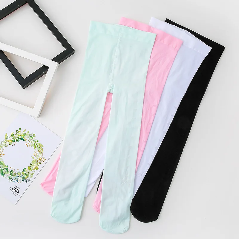 Колготки для девочек вельветовые осенне летние тонкие корейские детские чулки с