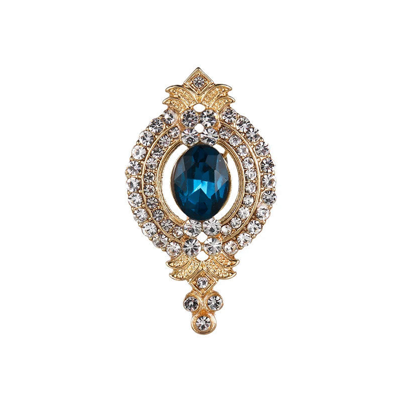 WEIMANJINGDIAN Новое поступление винтажный стиль синие кристаллы и стразы сплав броши