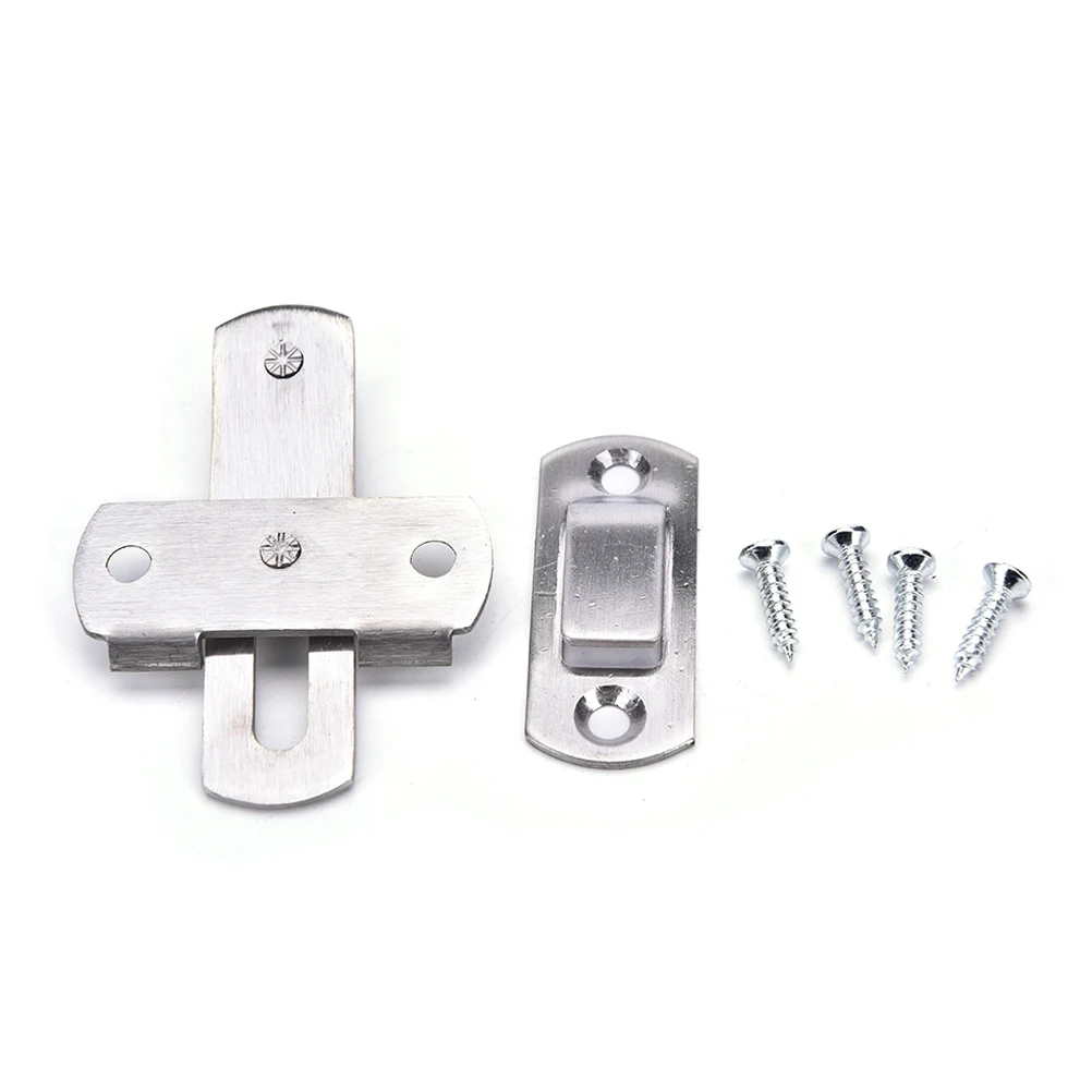 

One Set Stainless Steel Gate Door Bolt Latch Slide Lock Hardware + 4pcs Screw For Home Safety Door Bolts Set