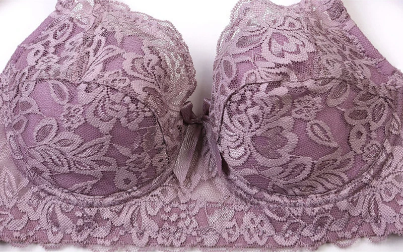 Xianqifen 40 90 46 нижнее белье Плюс большой размер на косточках Топ bh bralette кружевной сексуальный женский бюстгальтер нижнее белье Глубокий V бюстгальтер C D чашка