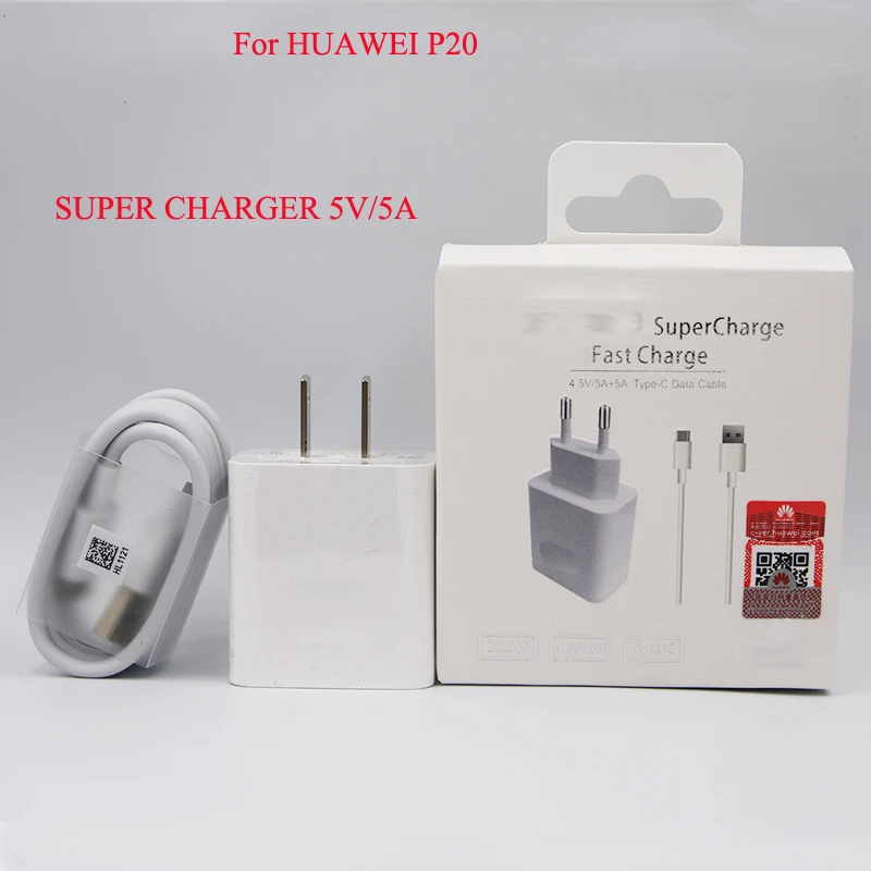 Супер зарядное устройство для HUAWEI, 5 В, адаптер, 5А, usb type-C кабель, быстрая зарядка для mate 9 10 p20 Pro p10 plus honor 10