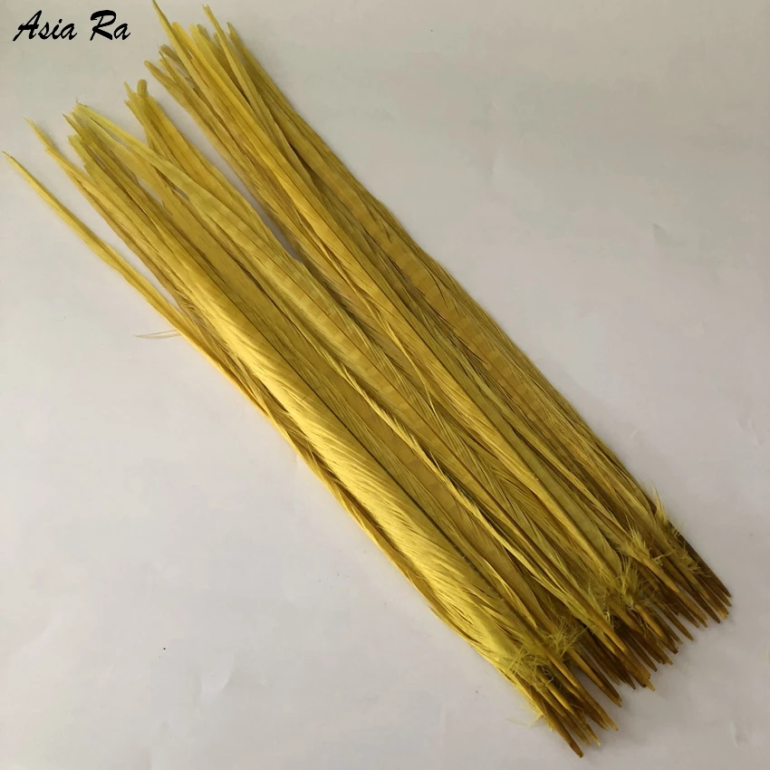 

Wholesale 100PC Bleached & Dyed Ringneck Pheasant Tails Feather 50-55CM 20-22 Inch Real Long Lady Amherst Pheasant Chicken Plume