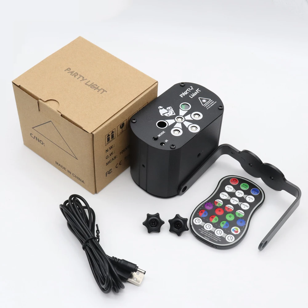 Новый мини вечерние дискотечный светильник LED УФ лампа RGB 60 128 режимов USB