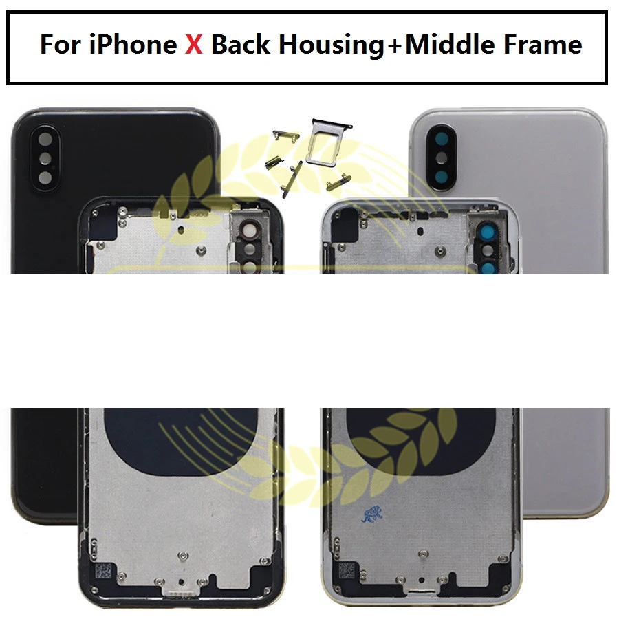 Для iphone x Новая задняя средняя рамка Шасси Полный Корпус в сборе крышка батареи для iphone x задний корпус