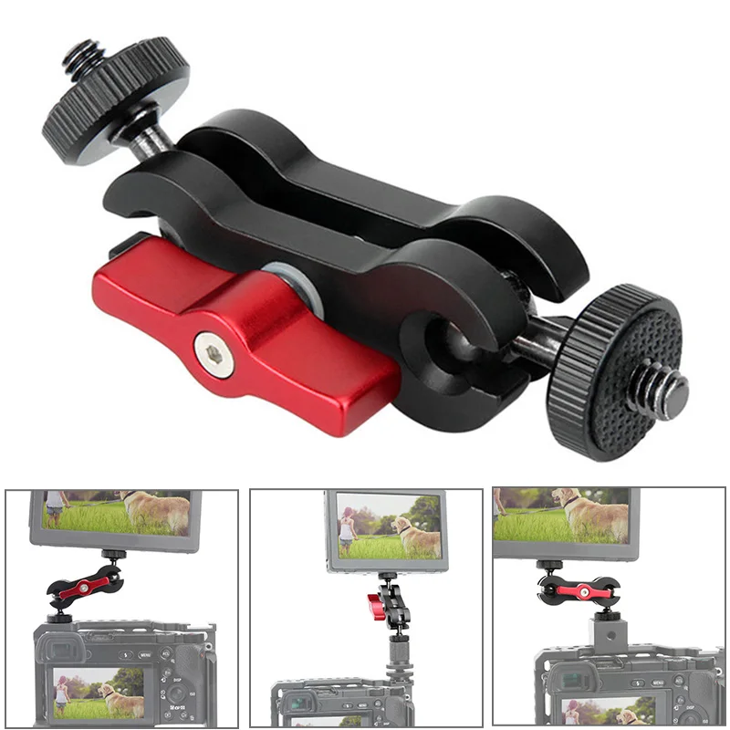 

Double Ball Head Magic Arm Mount Clamp Bracket Adapter Support for SLR Cameras JHP-Best