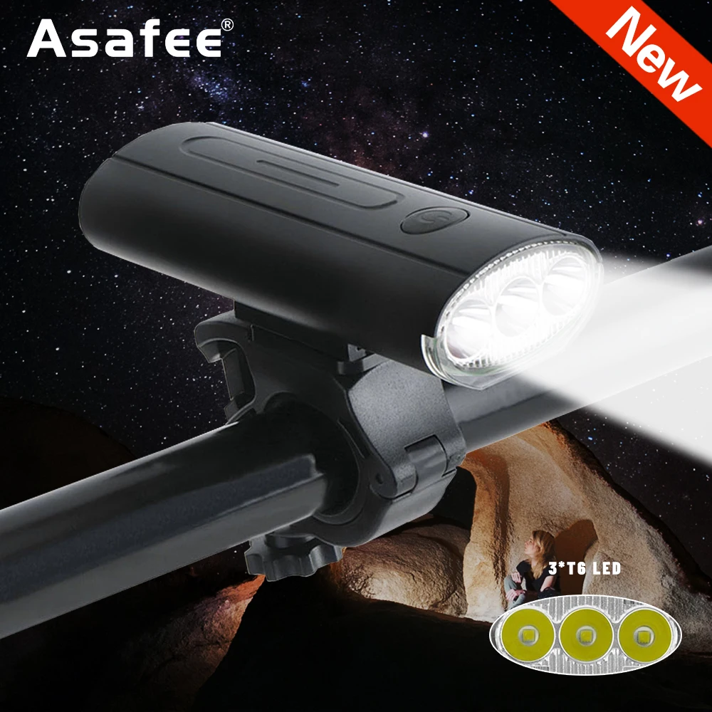 

Яркий велосипедный фонарь IPX5, защита от дождя, зарядка через USB, аксессуары для горных велосипедов