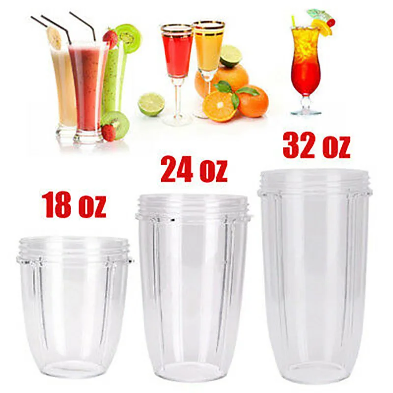 Transparent Plastic Replacement Cup Part Accessories for Nutri bullet 900W Blender Juicer 18/24/32OZ
