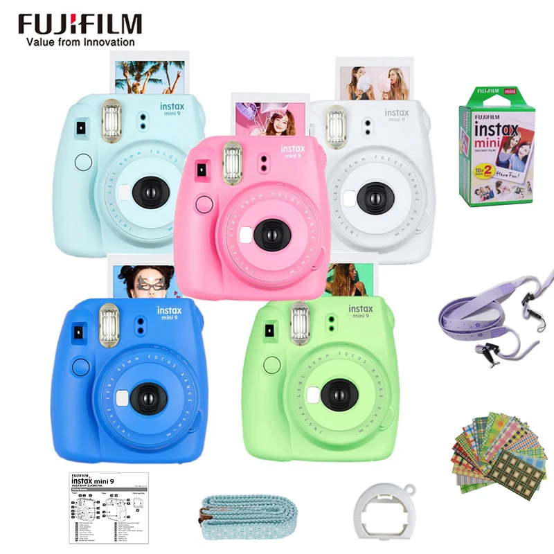 Оригинальная фотокамера Fujifilm Fuji Instax Mini 9+ 20 листов пленки Fujifilm Instax Mini 8/9