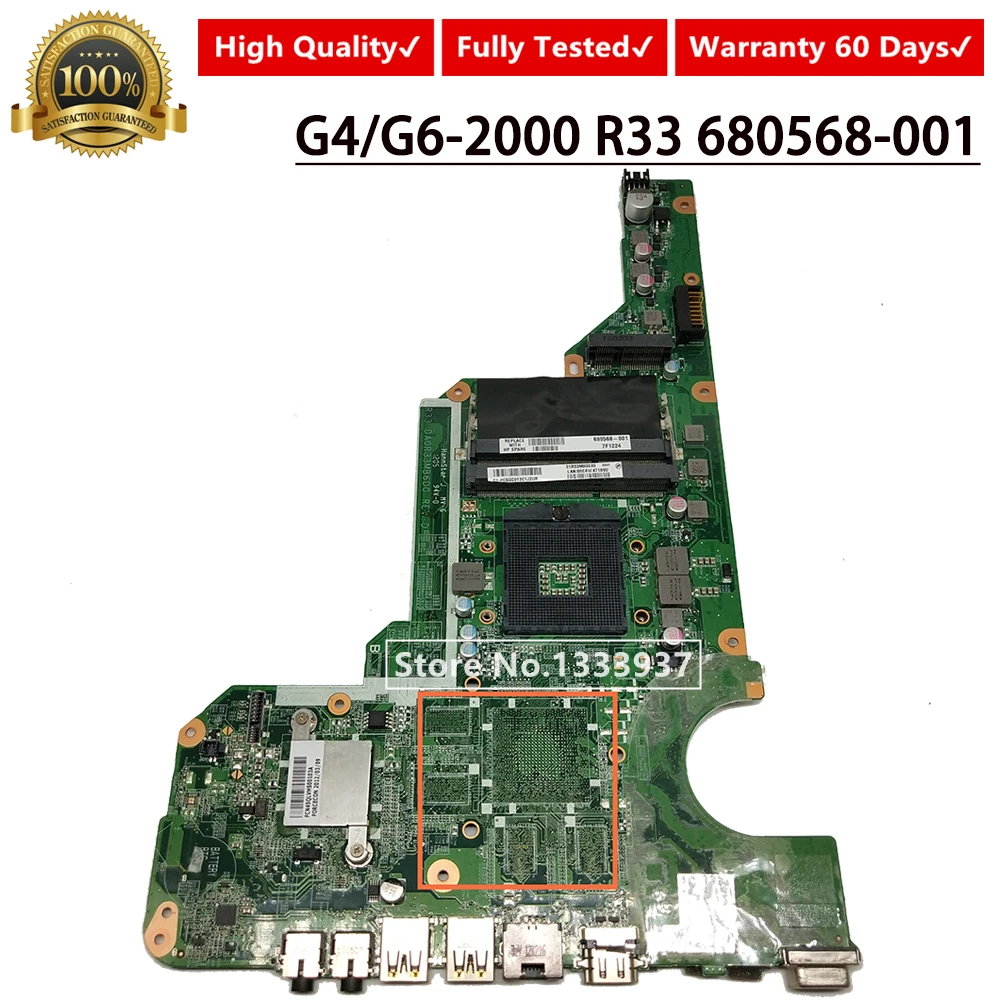 680568-001 680568-501 DA0R33MB6D0 материнская плата для ноутбука HP Pavilion G4-2000 G6-2000 G7-2000 R33 |