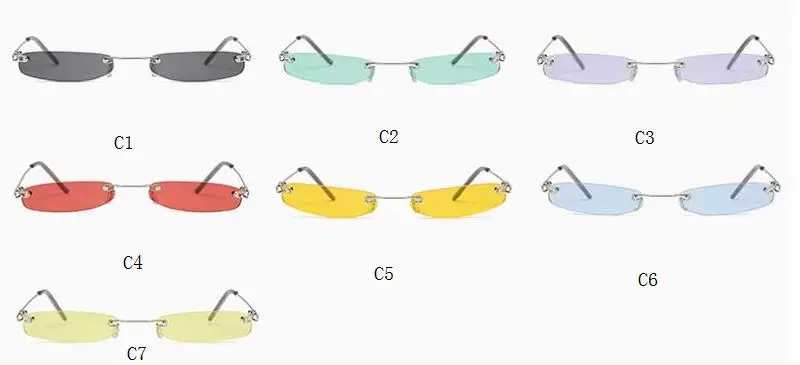 Винтажные маленькие узкие солнцезащитные очки женские ретро прямоугольные