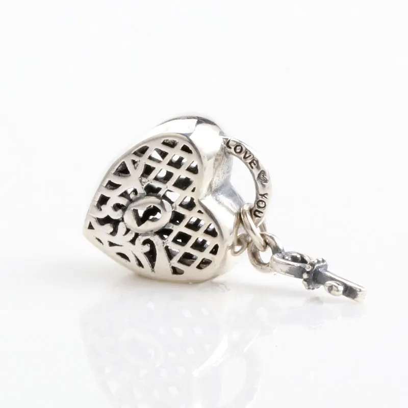 

Hot Sale 100% Real 925 Sterling Silver pan Beads for Women Love shape Fit Original Charm bracelet DIY high quality Jewelry