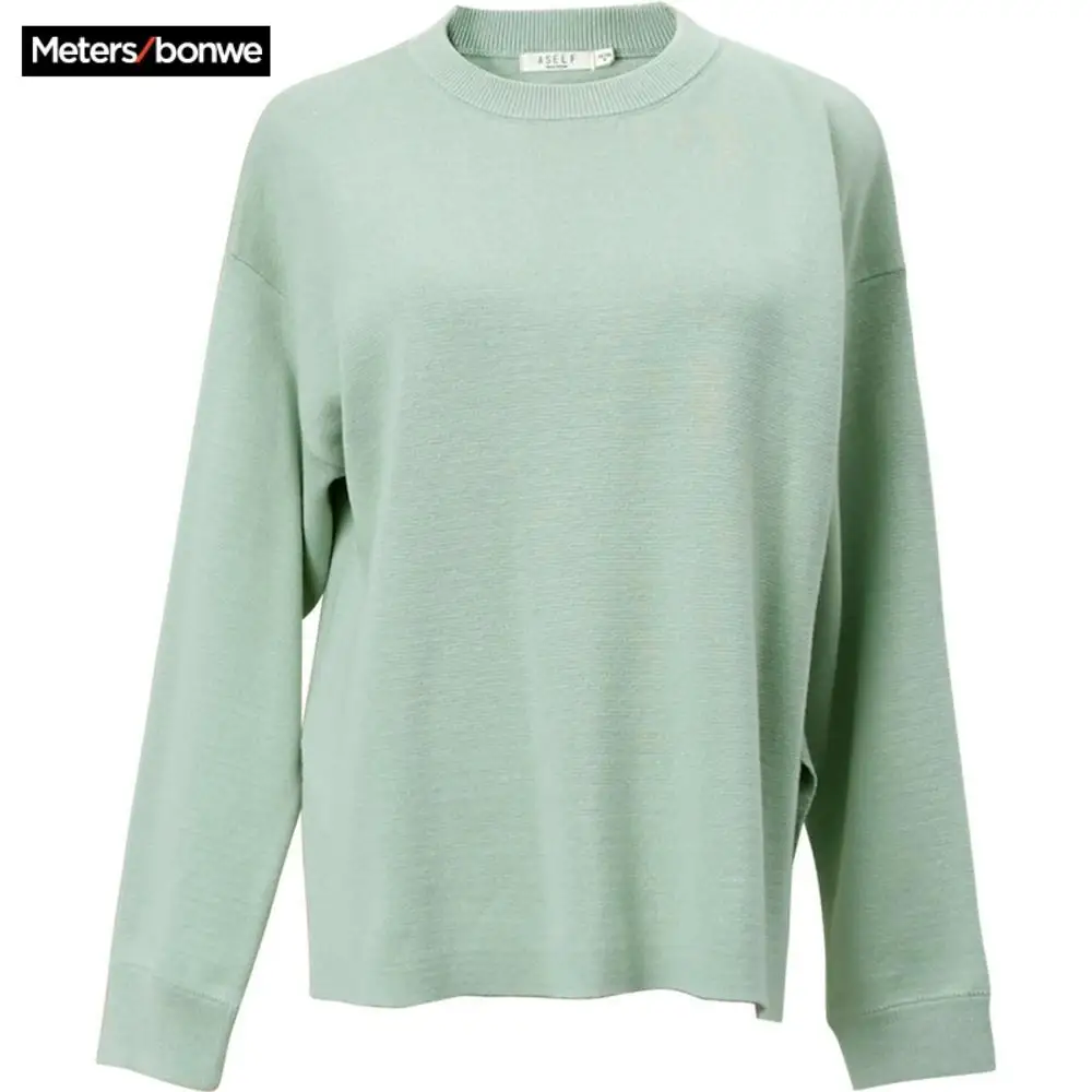 Metersbonwe Knitted Sweater Women Pullovers O neck Spring Basic Solid color Sweaters Korean Style Loose Fit Wild | Женская одежда