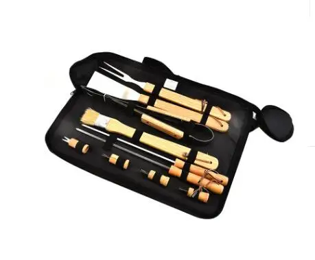 

10Pcs BBQ Tools Set Stainless Steel Grilling Utensil Scraper Stick Helper Tools