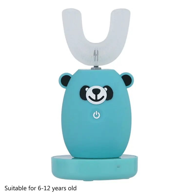 

New Fully Automatic U-shaped Children Teeth Brush Waterproof Mouth-type Electric Toothbrush Cartoon Kids Tooth Cleaner