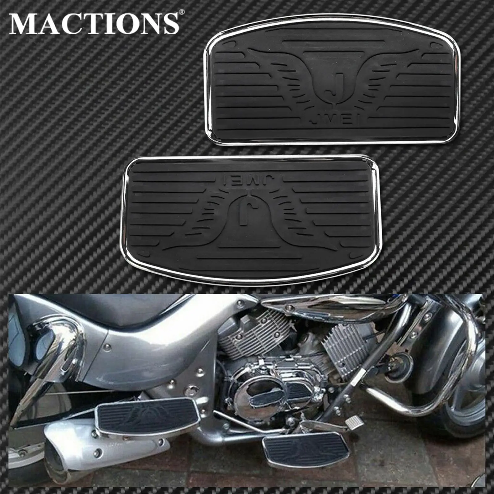 

Motorcycle Rear Passenger Foot Pegs Floorboards Footboard Footrest Pedal For Harley Touring Dyna Sportster 883 1200 Road Glide