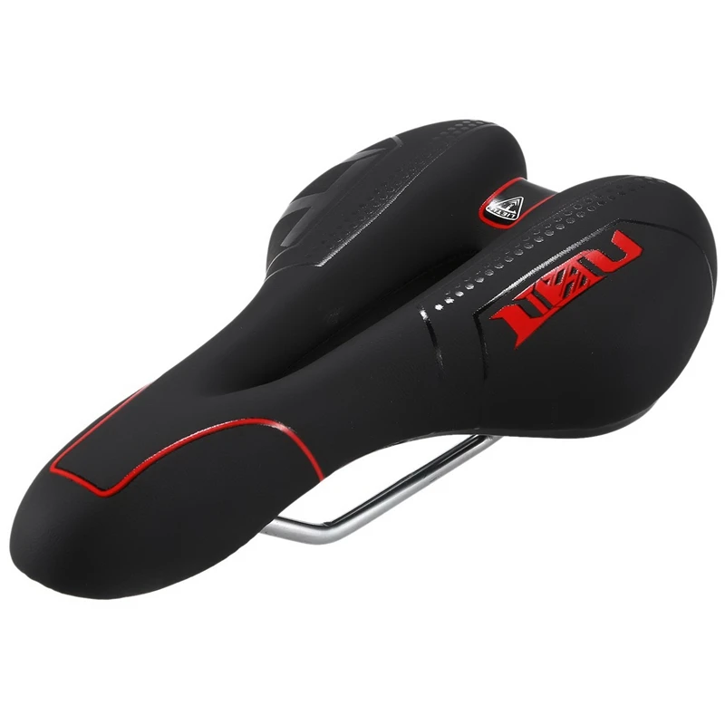 2x LIETU Bicycle Saddle Soft Comfortable Breathable Cushion Black Red Color &amp Green |