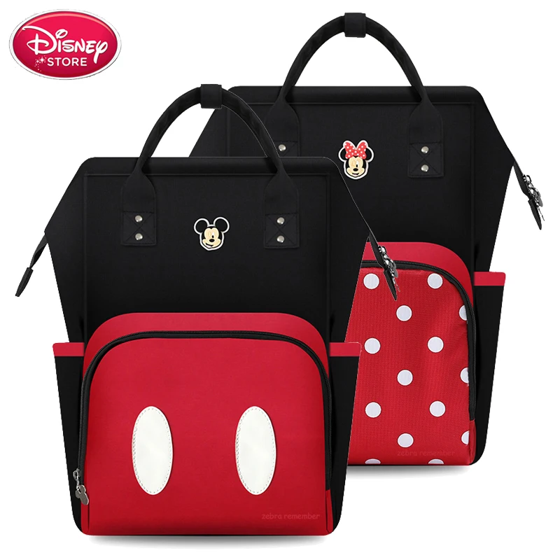 

Рюкзак для мамы Disney, дорожная сумка для подгузников с Минни и Микки Маусом для ухода за ребенком, на детскую коляску