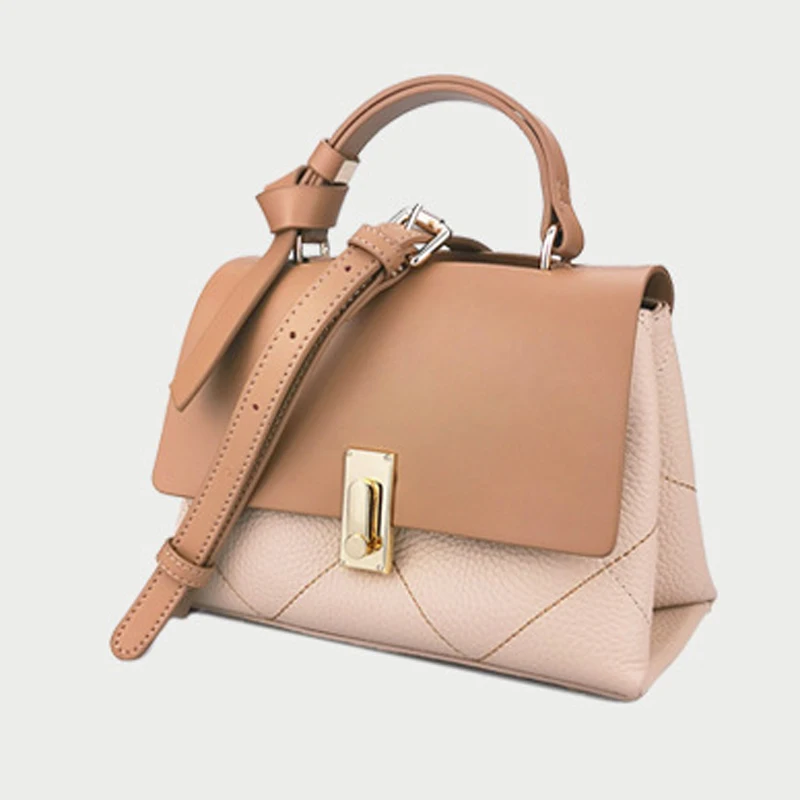 

The First Layer of Cowhide French Niche Bag, The New 2021 Trendy Fashion One-Shoulder Handbag, Leather Messenger Bag