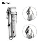 Kemei-1996 Парикмахерская перезаряжаемая машинка для стрижки волос, металлический электрический триммер для волос, мужской профессиональный триммер для бороды, машинка для стрижки волос