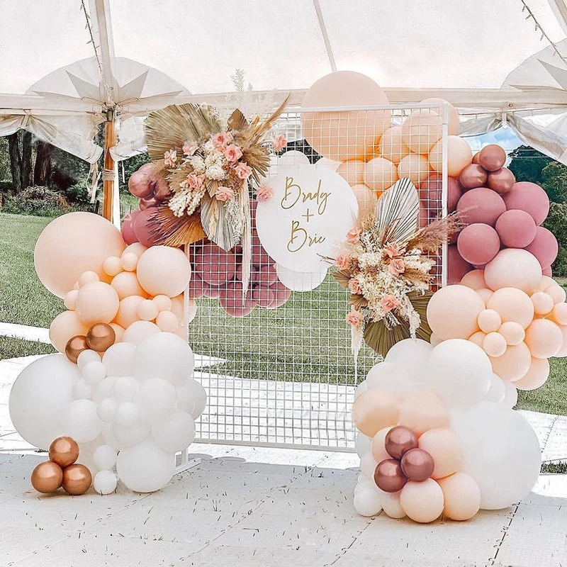 

Dusty Pink Balloon Garland Arch Kit Wedding Decoration Cream Peach Ballon Anniversary Birthday Party Bride Wedding Valentine's