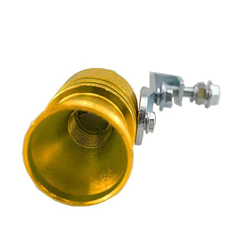 Золотой выхлоп мотоцикла автомобиля поддельный турбо свисток труба звуковой