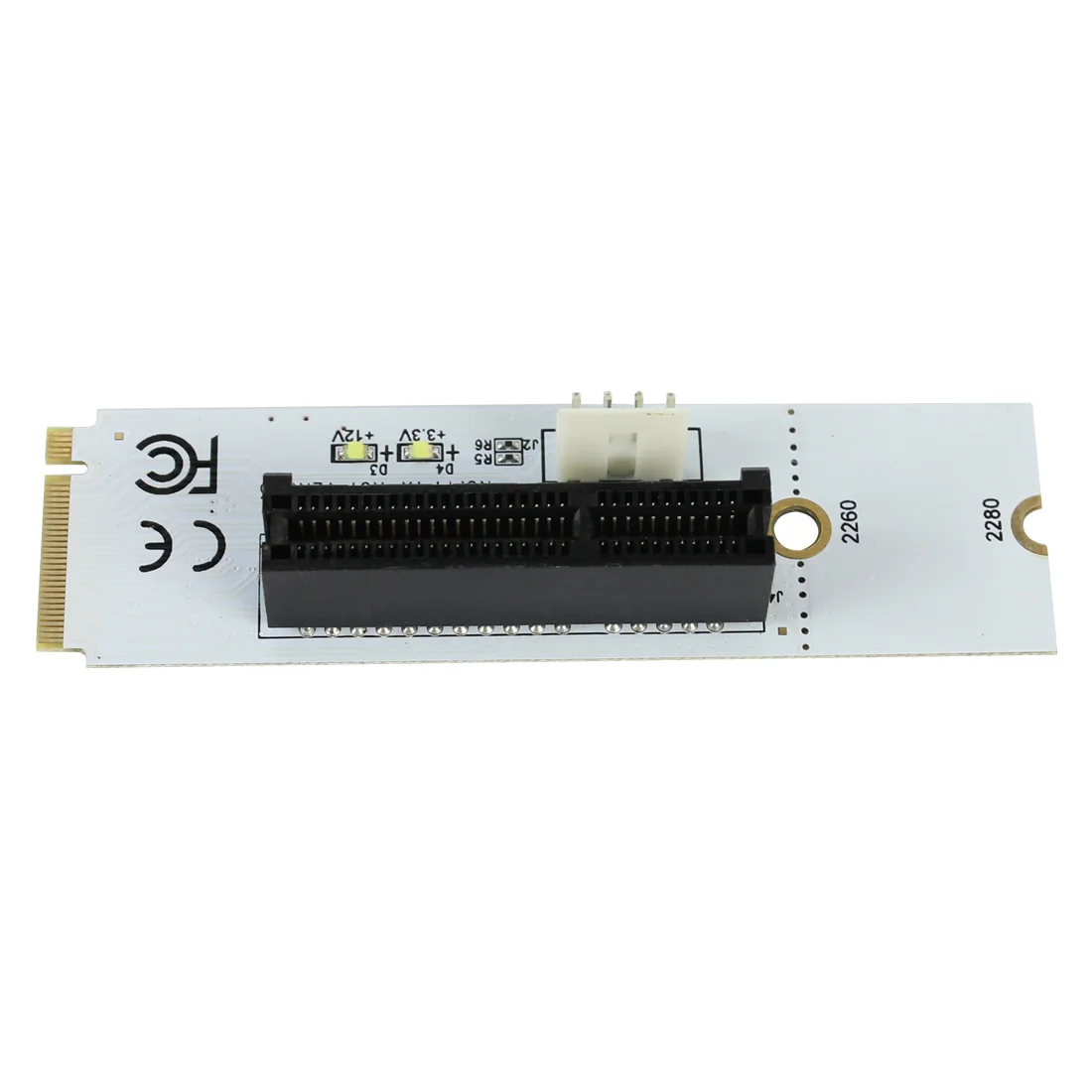 M.2 к PCI E 4X Riser Card M2 ключ M PCIe X4 адаптер с Светодиодный индикатор напряжения NGFF riser для