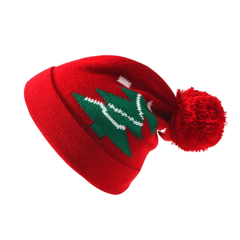 

Kawaii XMAS Tree Pom Hat Skull Ski Outdoor Helmet Cap Beanie Winter Warm Xmas Gift for Wife Girlfriend Daughter Sister