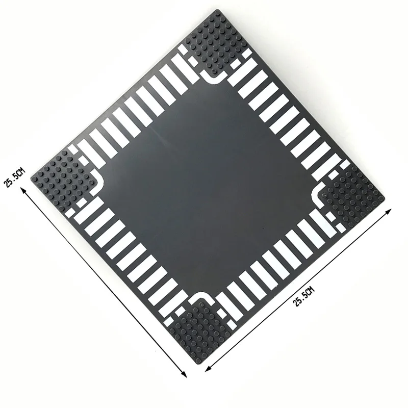 Road Plate Straight Crossroad Curve T-Junction Building Blocks Parts Bricks Base Compatible City Baseplate Toys | Игрушки и хобби